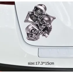 PegatinasPegatina de coche con cabezas de cráneo 17.3 * 15cm