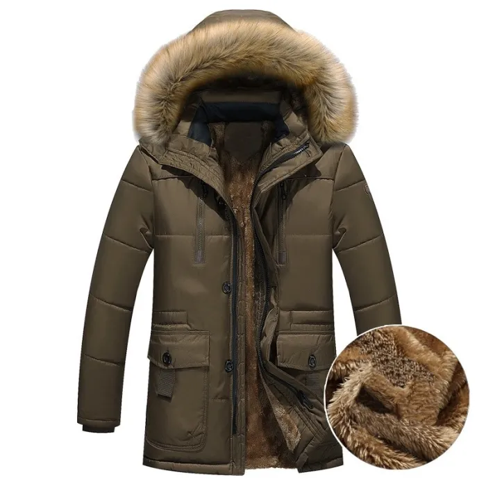 Thick warm hooded winter jacketJackets