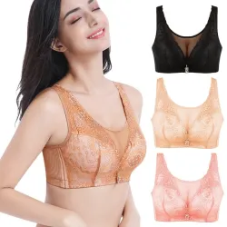 Solid lace bra with push up - large sizeLingerie
