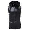 Shiny metallic hoodie - sleeveless vestHoodies & Sweatshirt