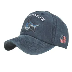 Vintage original Shark - embroidery cotton baseball cap - unisexHats & Caps