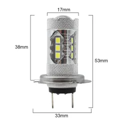 H3Niebla de coche - Bombilla LED - H1 H4 H3 H13 H16 1156 9005 9006 - luz de la cabeza - 12V