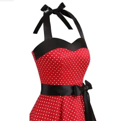 Vintage lace up dress with polka dotsDresses