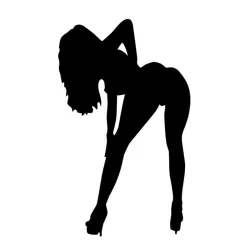 PegatinasChica sexy - pegatina de coche vinilo 9 * 15 cm
