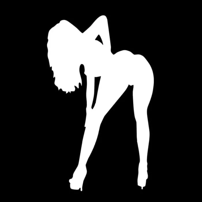 PegatinasChica sexy - pegatina de coche vinilo 9 * 15 cm