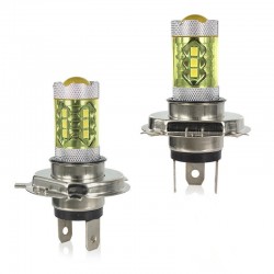H380W - H1 H3 H4 H7 H8 9005 9004 / 4300K LED 2835 - 12V bulbo - luces de niebla amarilla - luces de cabeza - 2 piezas