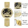 RelojesReloj de oro de moda de lujo con diamantes leopardo
