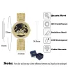RelojesReloj de oro de moda de lujo con diamantes leopardo