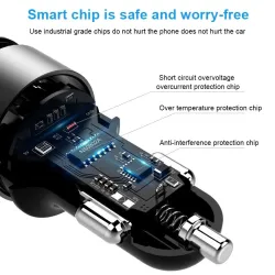 Accesorios de interiorUniversal 3.6A doble cargador de coche USB con pantalla LED