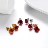 AretesPendientes de oro con rosa roja