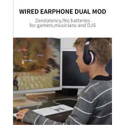 AuricularesAuriculares inalámbricos MH7 - Auricular Bluetooth - plegable - micrófono - Tarjeta TF