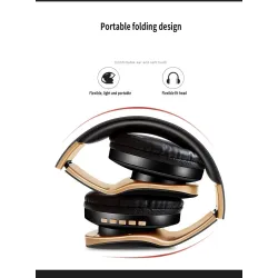 Auricularesauriculares Bluetooth inalámbricos - cancelación de ruido - plegable - bajo estéreo - auriculares ajustables con m...
