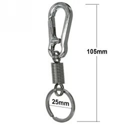 llaverollavero del clip de carabinero de acero inoxidable - llavero