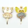 Crystal flying angel - broochBrooches
