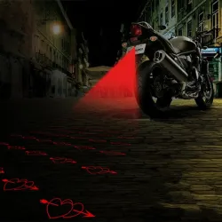 Luces de giroLuz de advertencia trasera de moto - lámpara de niebla láser con patrón