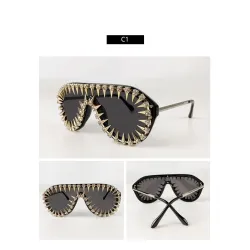 Vintage steampunk sunglasses with rivets - unisexSunglasses