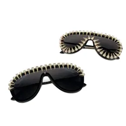 Vintage steampunk sunglasses with rivets - unisexSunglasses