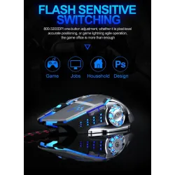 8D 3200DPI - Adjustable - wired optical gaming mouse - LED - USBMouses