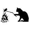 Cat with mouse - 3D vinyl car stickerStickers