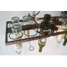 Luces & IluminaciónVintage - soporte de botellas colgantes - lámpara de techo de hierro - E27 LED