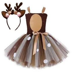 DisfracesRenos de Santa - traje de niña - vestido - conjunto